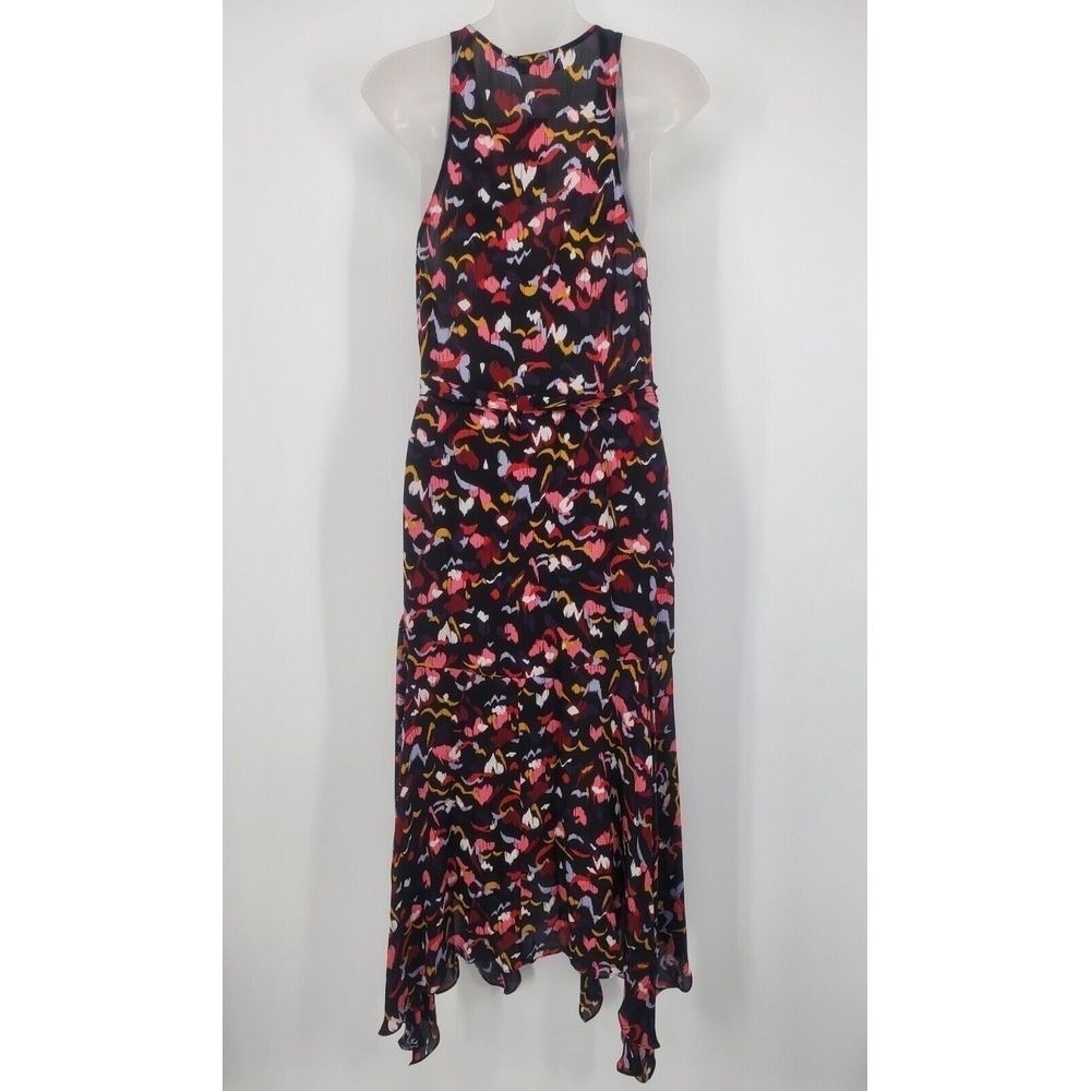 Women's A.L.C. Roslyn Silk Floral Asymmetrical Wrap Dress Size 8 NEW B3 - Picture 2 of 5